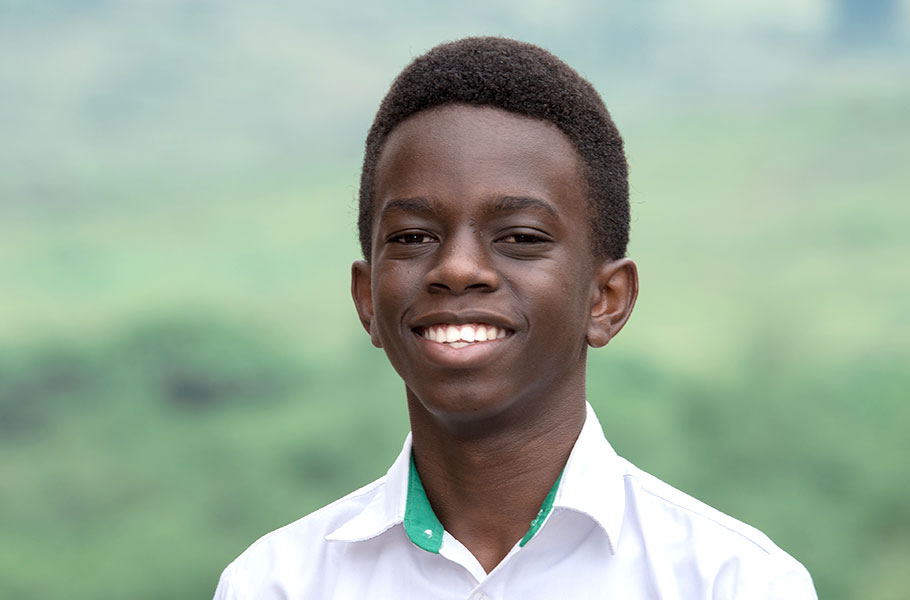 Bradley Jesse Kawuma, the Head Prefect at the North Green School